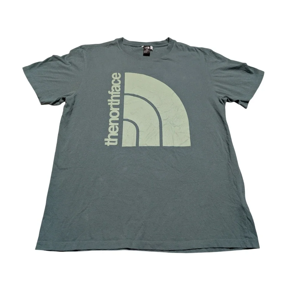 The North Face T Shirt Mens M Green Graphic Tee‎ Circular Design Outdoor Hiking